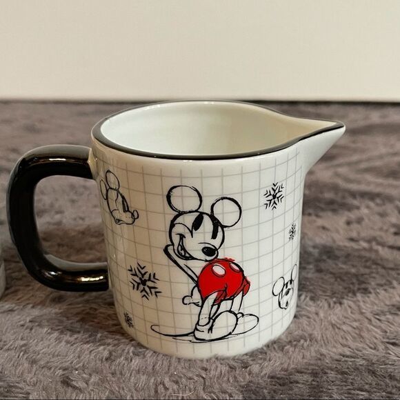 Disney Mickey & Minnie Mouse Sketchbook Christmas 4 piece Serving Set NWT - Picture 11 of 13